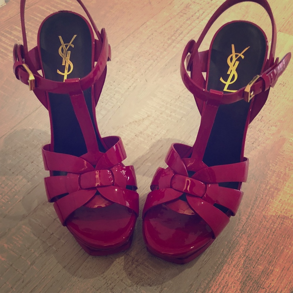 YSL Tribute Shoes hot pink size 38.5
